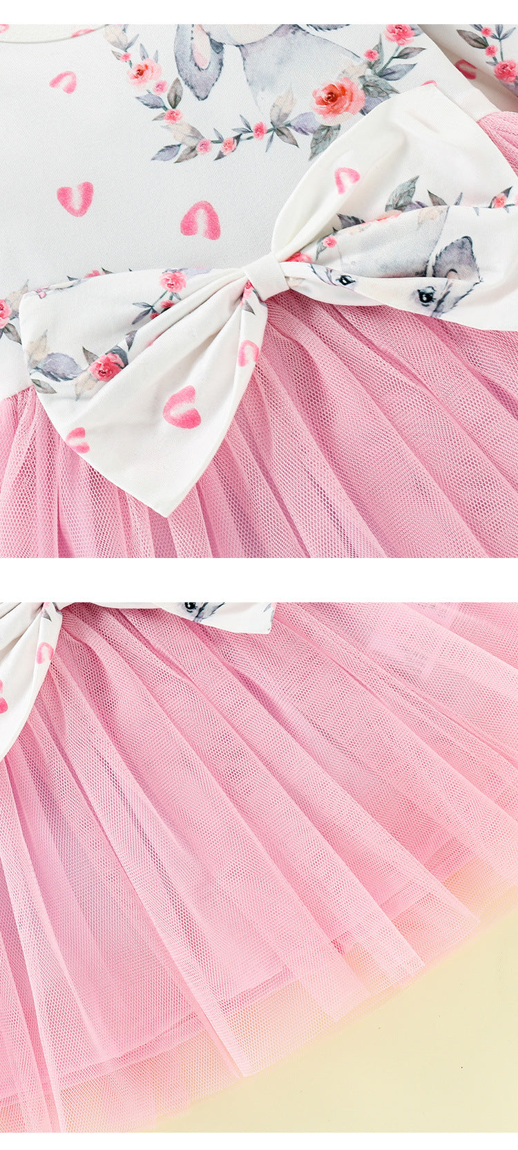 Baby Girls Long Sleeve Pink Flower Dress With Headscarf