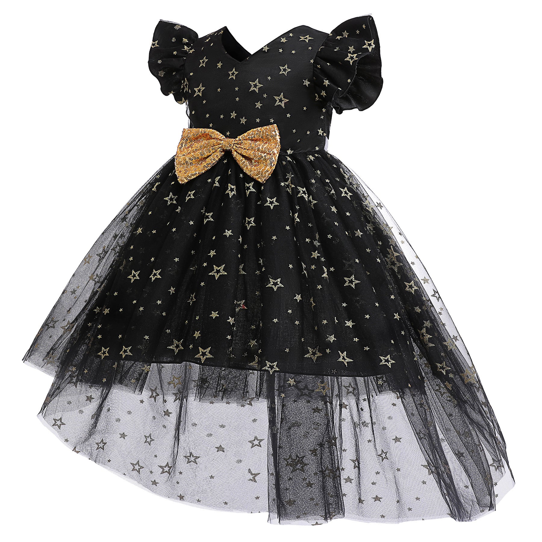 Kid Girls Princess Sequined Christmas Show Dress