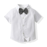 Kid Baby Boys Summer Short Sleeve Cotton Leather 3 Sets Pcs