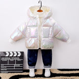 Kid Padded Down Winter Reflective Washless Cotton Lamb Fleece Coat