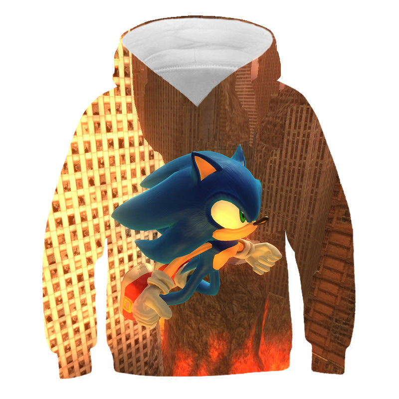 Kid Cartoon Pullover Hoodie 3D Digital Printed Casual Tops