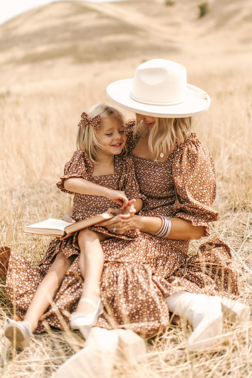 Family Matching Parent-child Bohemian Long Square Collar Dresses