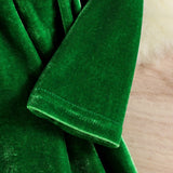 Kid Baby Girl Christmas Party Warm Detachable Velvet Dress