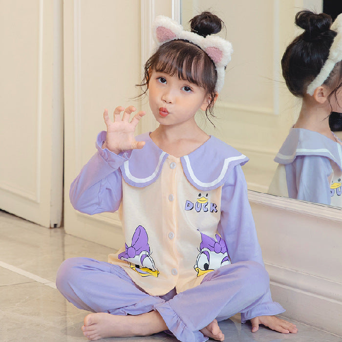 Kid Baby Girl Spring Autumn Pajamas Cute Cartoon Home Wear