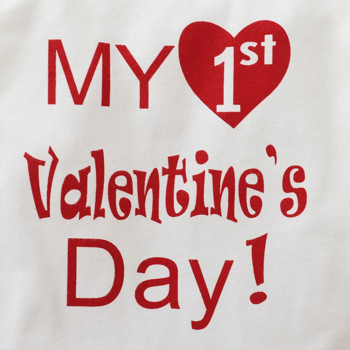 Baby Boy Girl Valentine's Day Print Dress Suit 3 Pcs Sets