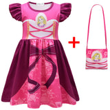 Kid Girl Halloween Plays Costume Party Casual Dress 2 Pcs