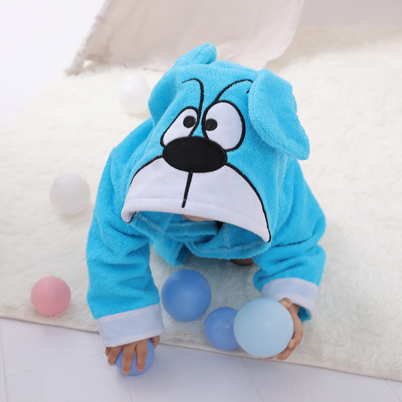 Baby Robe Cartoon Sleepwear Bath Towels Soft Bathrobe Pajamas