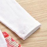 Baby Girl Valentine's Day Printed Long-sleeve Sets 3 Pcs