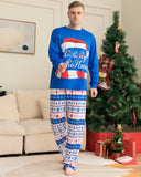 Family Matching Striped Letter Printed Christmas Parent-child Pajamas