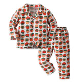 Kid Baby Girl Boy Pajamas Cartoon Long Sleeve Cotton Casual  2 Pcs Set
