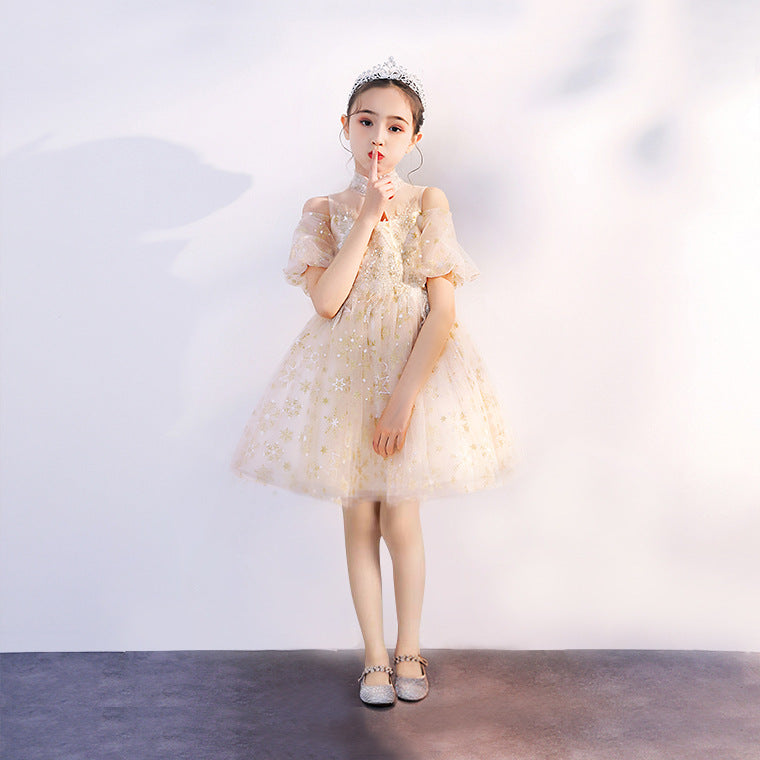 Kid Girls Performance Little Host Flower Wedding Dress