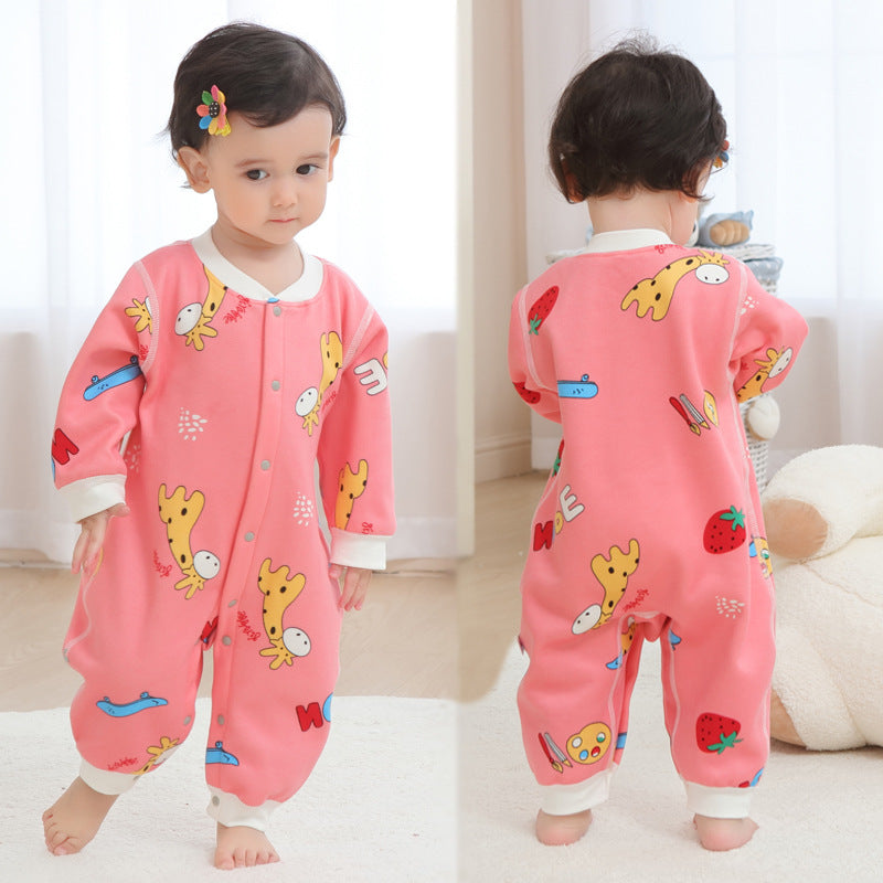 Baby Onesie Fleece Boneless Fall Winter Climbing Milk Silk Rompers