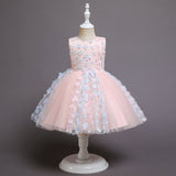 Kid Baby Girl Princess Sleeveless Petals Sweet Mesh Dress
