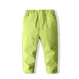 Kid Baby Boy Set Printed Long Sleeve Green 2 Pcs Suits