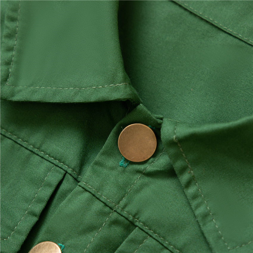 1-6Y Kid Baby Girls Long Sleeve Waist Windbreaker Dresses