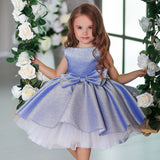Kid Girl Bow Princess Christmas Party Pompous Birthday Dresses