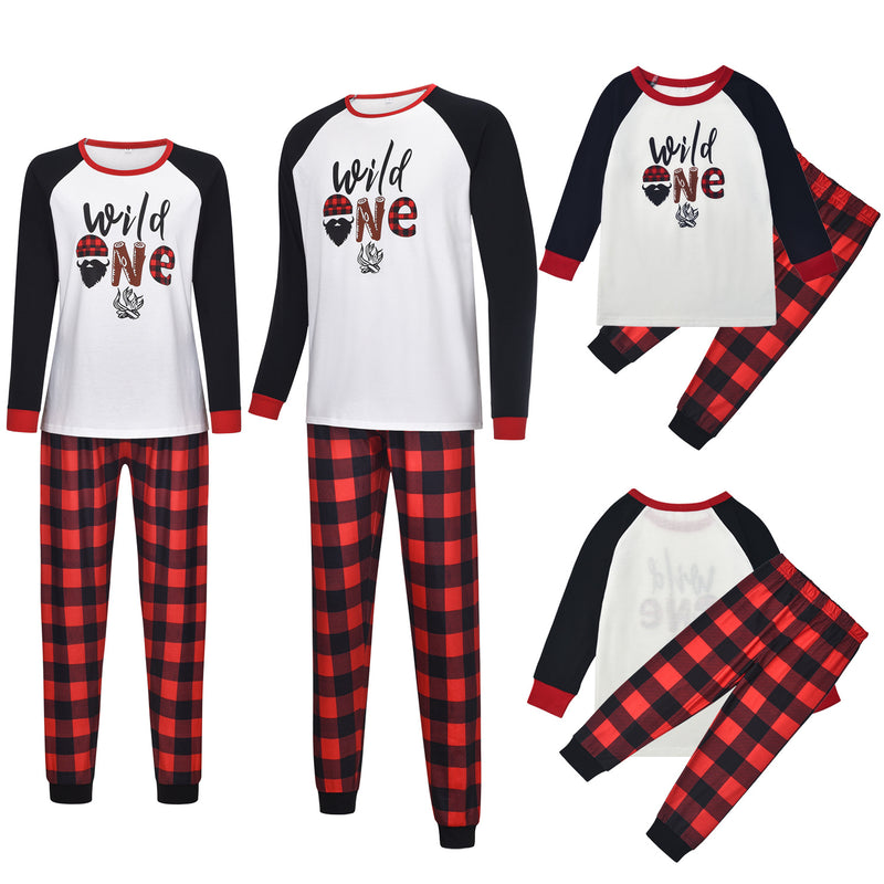 Family Matching Parent-child Christmas Plaid Home Pajamas