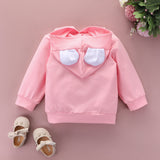Kid Baby Girl Hoodie Bunny Print Cute Long Sleeve Easter Bunny Coats