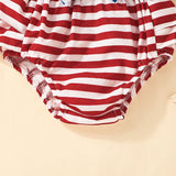 Baby Summer Festival Sleeveless Independence Day Striped Rompers