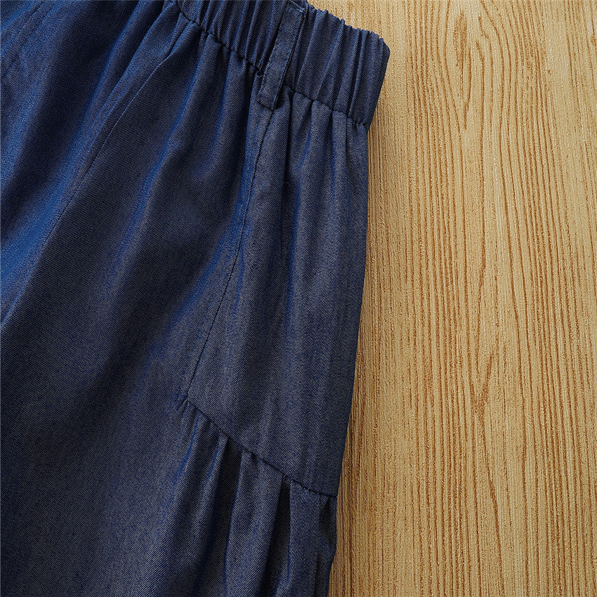 Summer Kid Baby Girl Set Denim Shorts Fashion Casual Suits 2 Pcs Sets