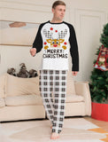 Family Matching Parent-child Fawn Alphabet Plaid Christmas Home Pajamas