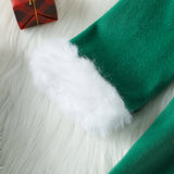 Kid Baby Girl Christmas Silver Fox Velvet Dresses