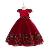 Kid Girl Princess Sleeveless Long Evening Catwalk Piano Performance Dresses