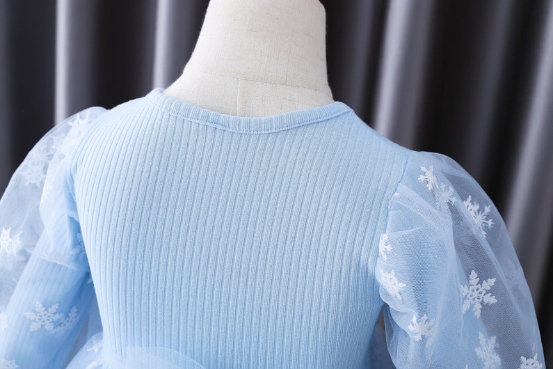 Kid Baby Girls Fashion Princess Frozen Spring Pomp Mesh Dresses