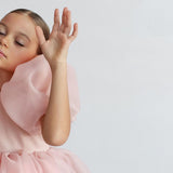 Kid Baby Girl Princess Bubble Sleeve Puffy Gauze  Lace Dresses