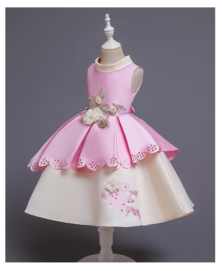 Kid Girl Puffy Princess Host Performance Dress