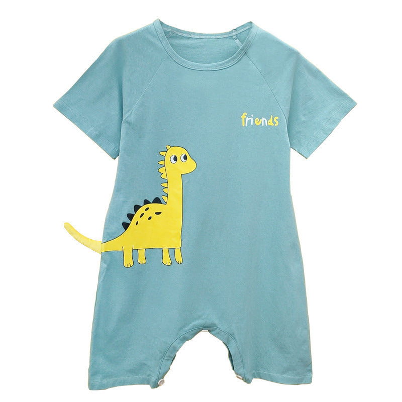 Kid Baby Girl Boy One-piece Short Sleeve Pure Cotton Ultraman Loose Pajamas