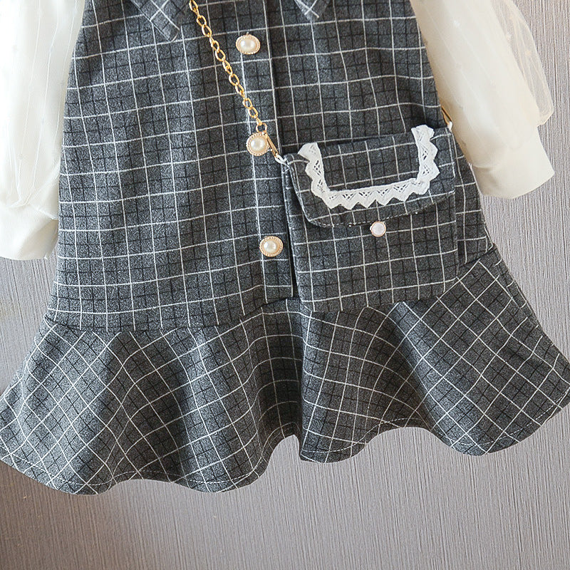 Kid Baby Girls Fragrant Style Long Sleeve Dresses Sets 2 Pcs