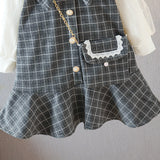 Kid Baby Girls Fragrant Style Long Sleeve Dresses Sets 2 Pcs