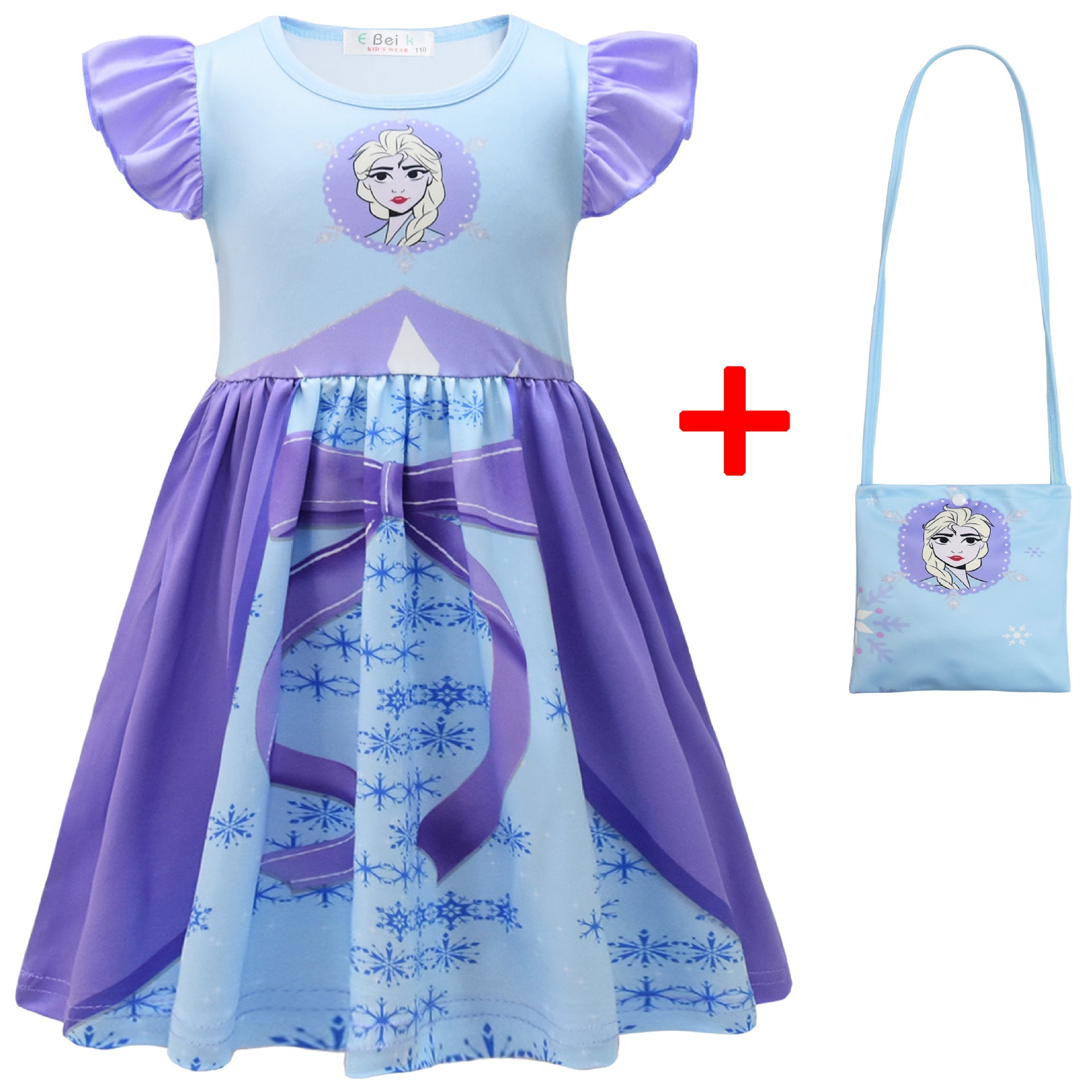 Kid Girl Halloween Plays Costume Party Casual Dress 2 Pcs