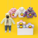 Kid Baby Boy Girl Dazzle Down Cotton Jacket Thick Hooded Coat
