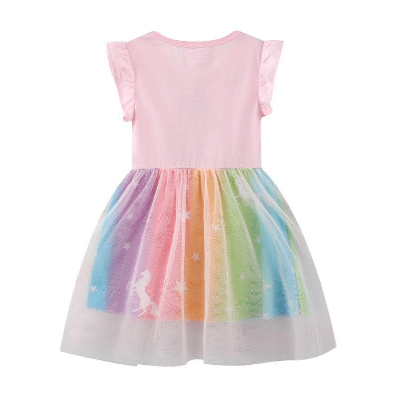 Kid Baby Girl Summer Unicorn Casual Dress