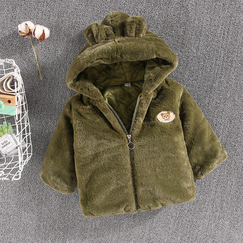 Kid Baby Boy Girl Autumn Winter Wool Warm Coats