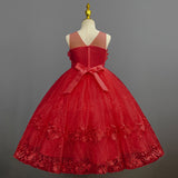 Kid Girl Princess Summer Flower Show Host Pompous Piano Performance Dresses