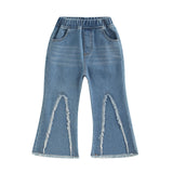 Spring Summer Kids Baby Girls Jeans Pants Denim Trousers