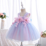 Baby Girl Princess Summer Fluffy Vest Gauze Flower Dresses