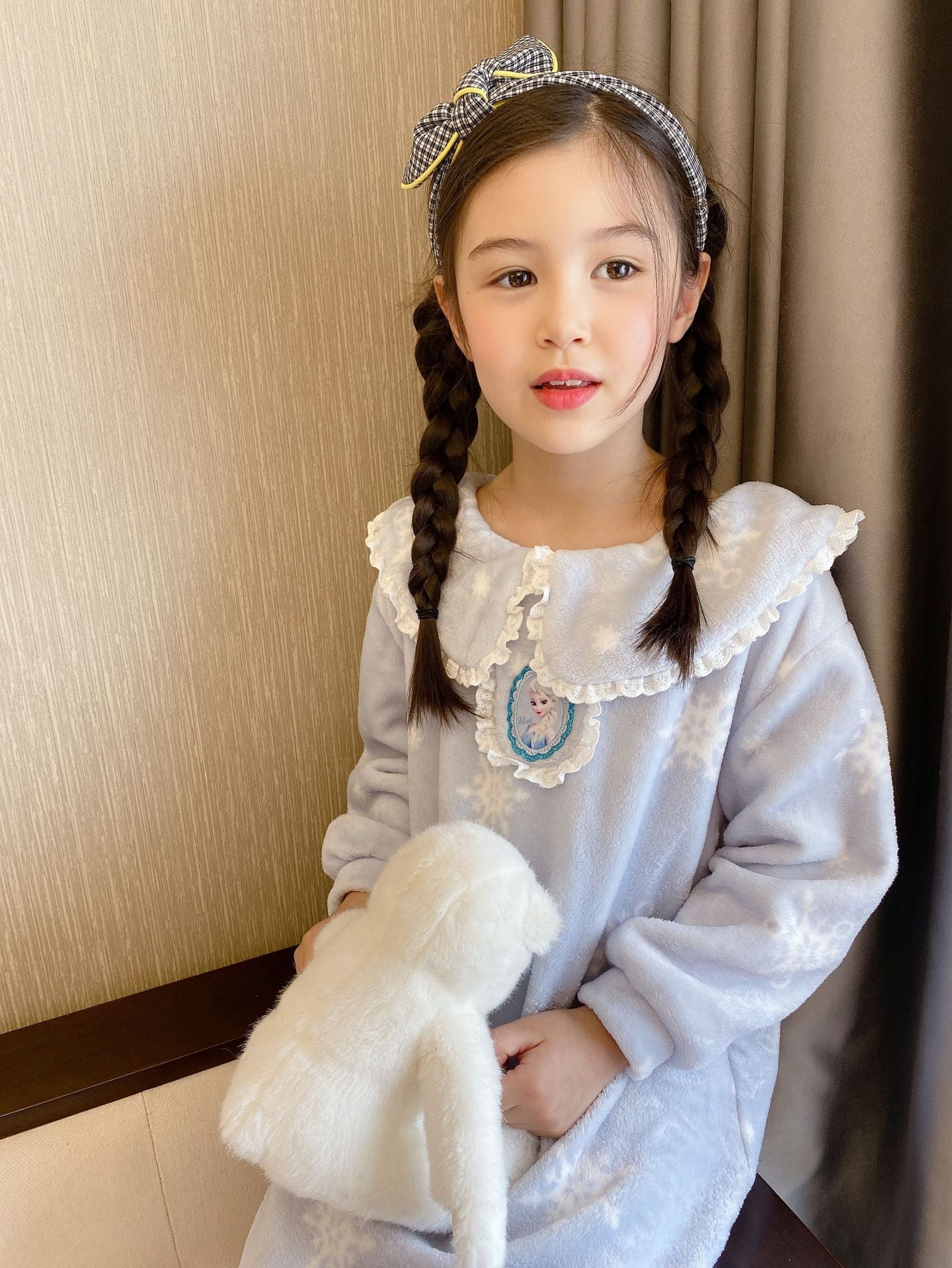 Baby Kid Girls Pajamas Coral Fleece Thickened Sleepwear