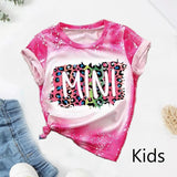 Family Matching Mother Daughter CottonShort Sleeves T-shirt