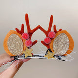 Kid Girl Christmas Hair Clip Small Antler Clip Elk Headdress Three-dimensional Headwear
