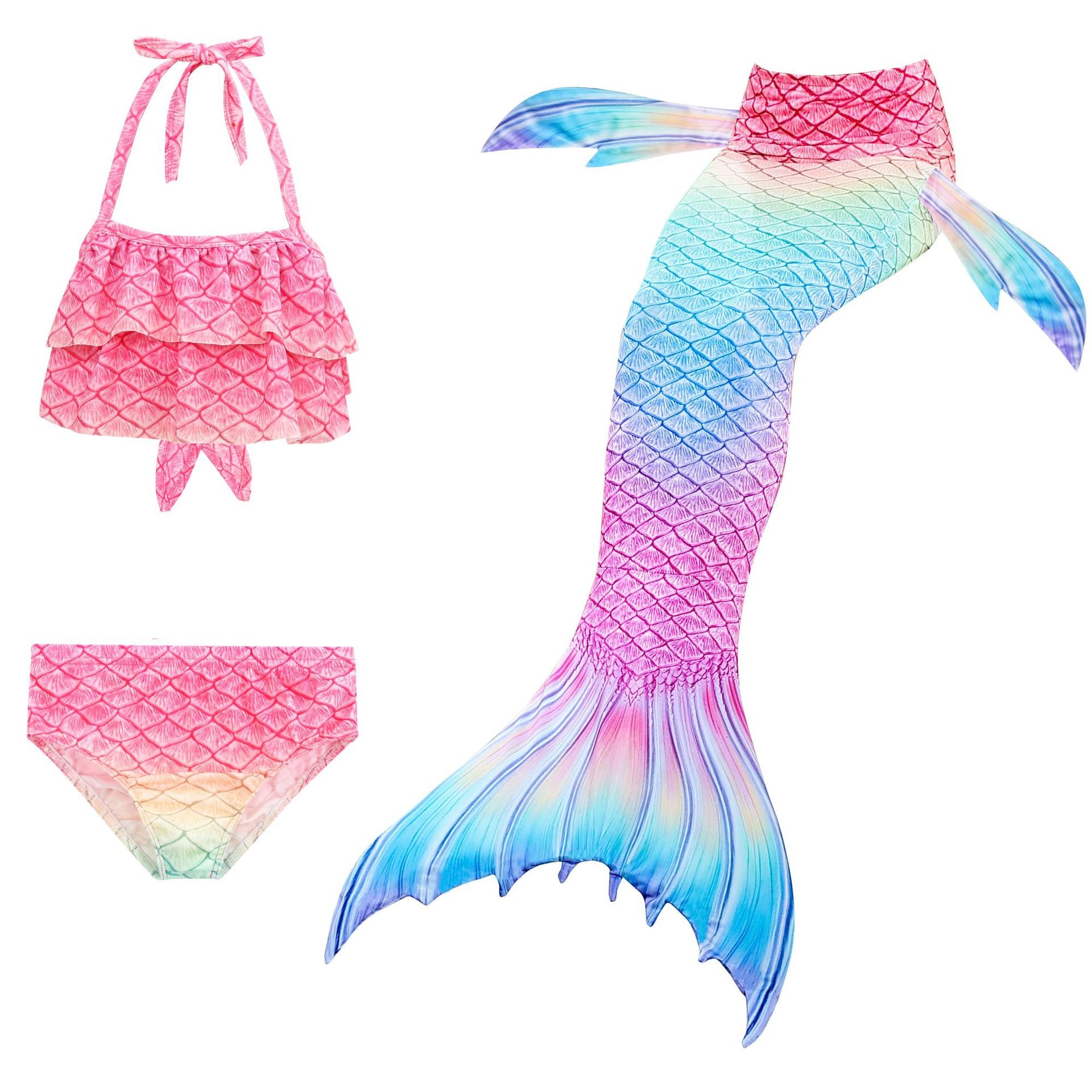 Kid Girl Mermaid Tail Swimwear Beach Bathing Swimsuit