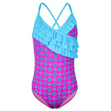 Kid Girls Swimsuit Ruffled One-piece Soaking Spring Beachwear