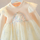 6M-5Y Girl Boutique Autumn Winter Fluffy Casual Dress