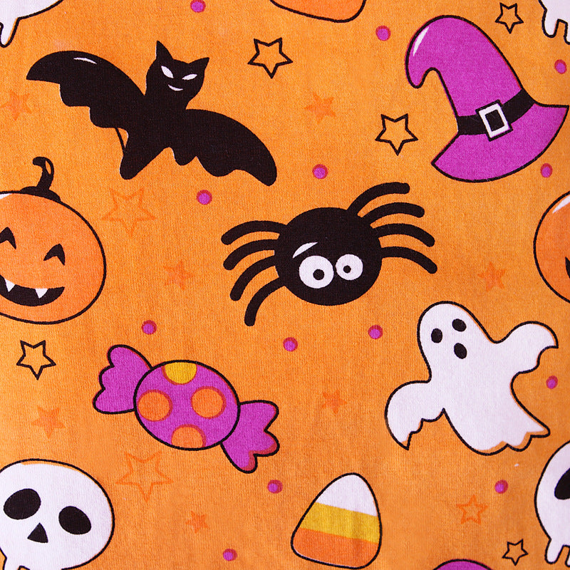 Baby Boy Long Sleeved Climbing Halloween Double Zipper Rompers