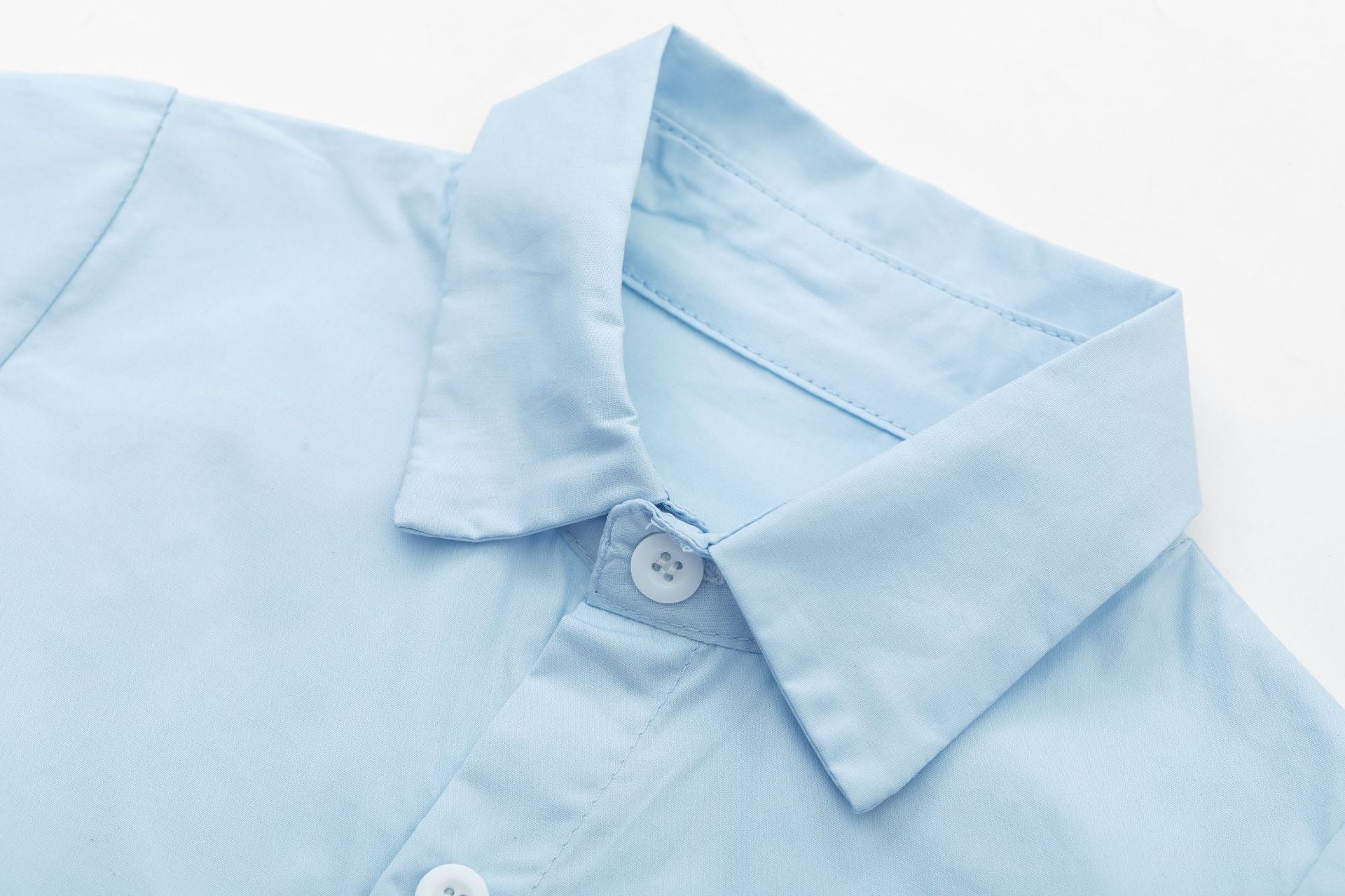 Kid Baby Boy Gentleman Suit Light Blue Long Sleeve Set 2 Pcs