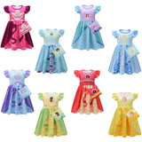 Kid Girl Halloween Plays Costume Party Casual Dress 2 Pcs