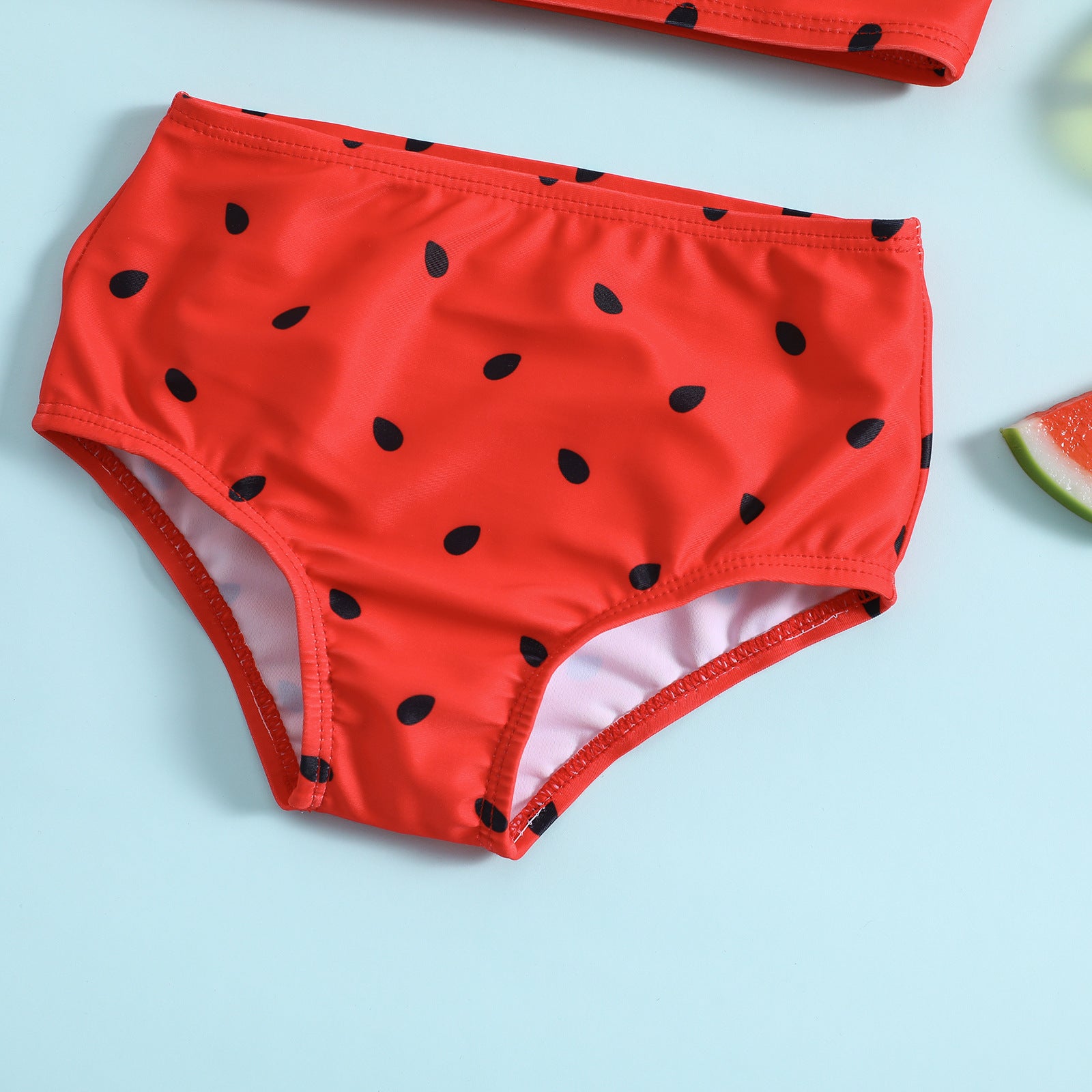 Kid Baby Girls Summer Suspender Swimsuit Watermelon Split Bikini